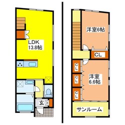 サンメゾン西条東北町の物件間取画像